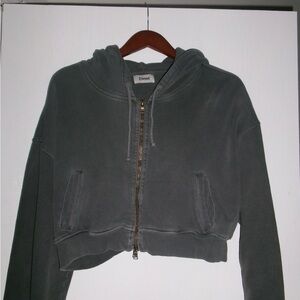 Charcoal Cropped Hoodie by Elwood
